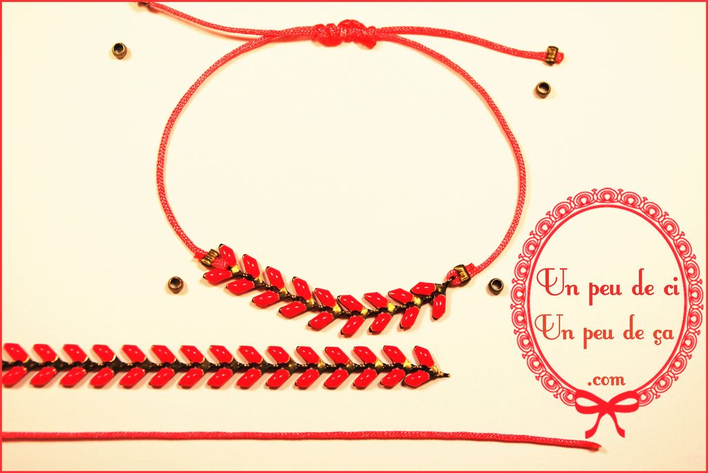 bracelet chainette émaillée